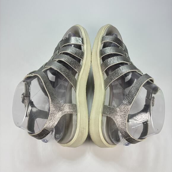 ECCO Flowt LX Silver Leather Sandals Comfort Walking Women’s Size US 6.5 EU 37 - Picture 7 of 9